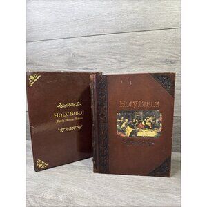 Holy Bible Family Heritage Edition Embossed Leather Hardcover, 2009 Illustrated